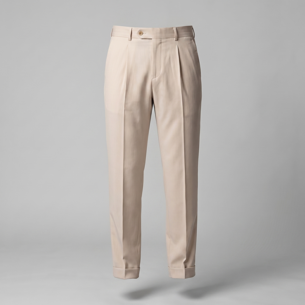 Men's Cotton Trousers – Straight Fit, Smart Casual Trousers