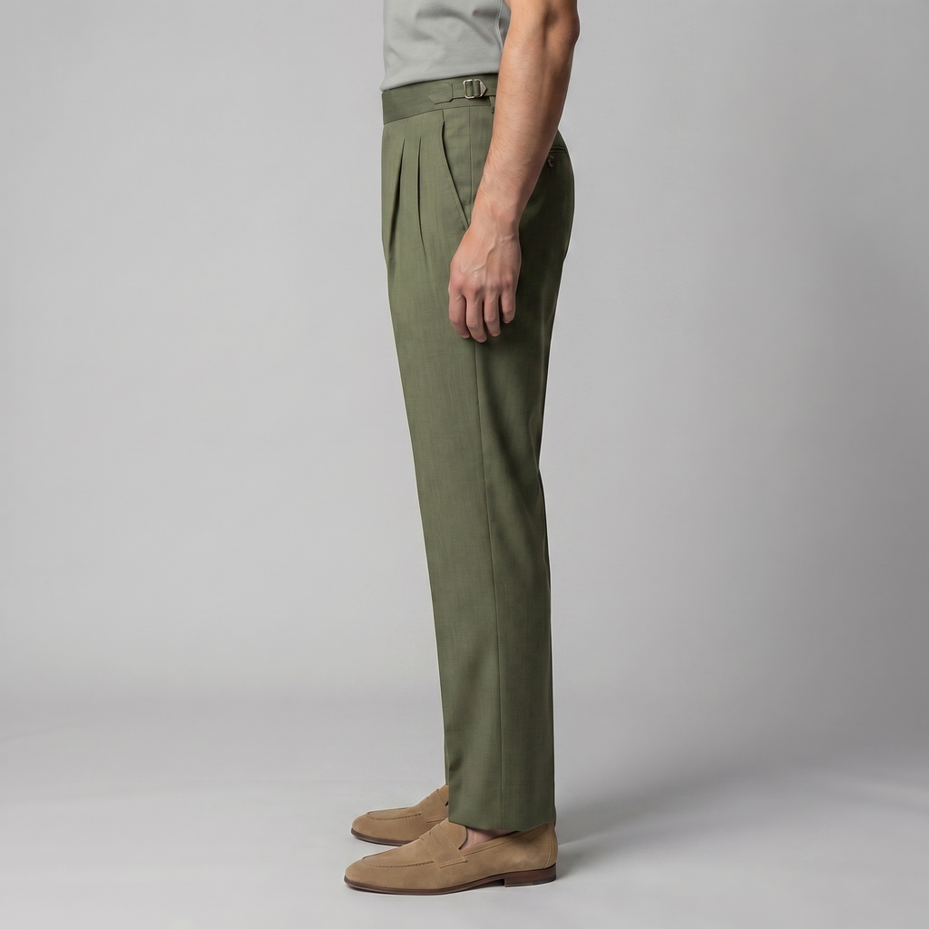 Men's Cotton Trousers – Straight Fit, Smart Casual Trousers