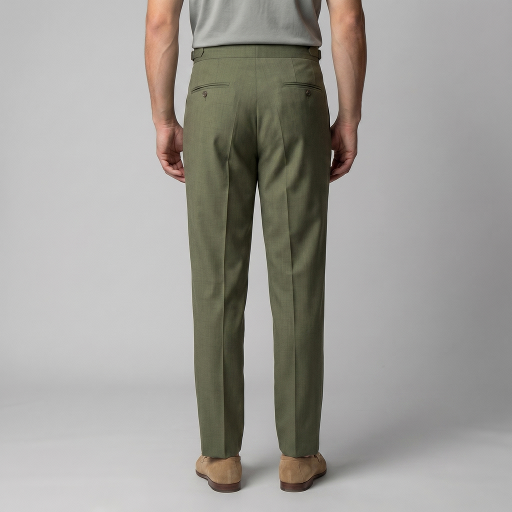 Men's Cotton Trousers – Straight Fit, Smart Casual Trousers