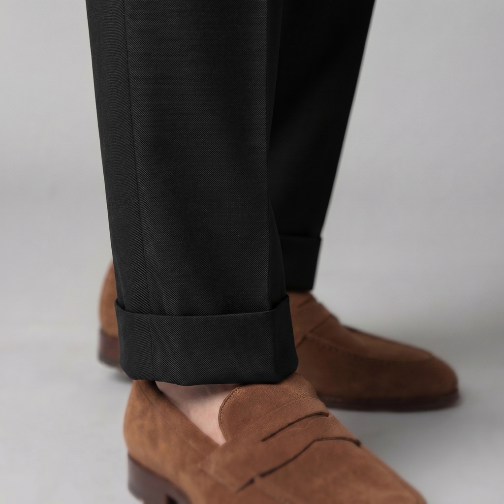 Men's Cotton Trousers – Straight Fit, Smart Casual Trousers