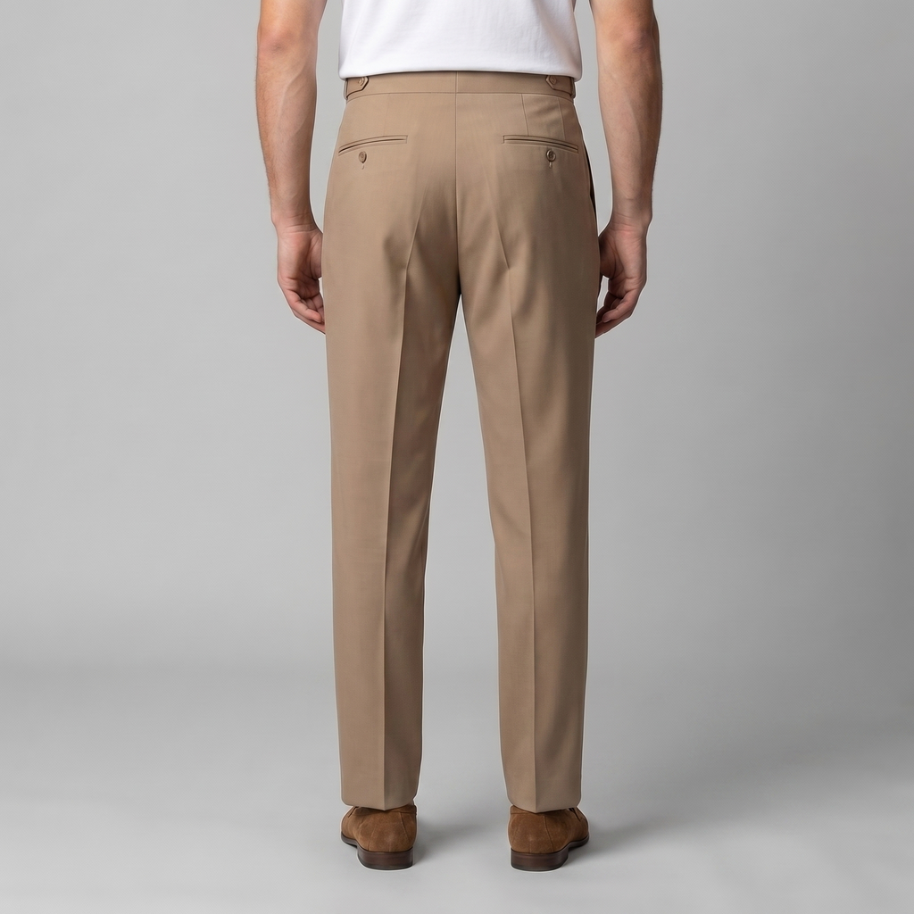 Men's Cotton Trousers – Straight Fit, Smart Casual Trousers