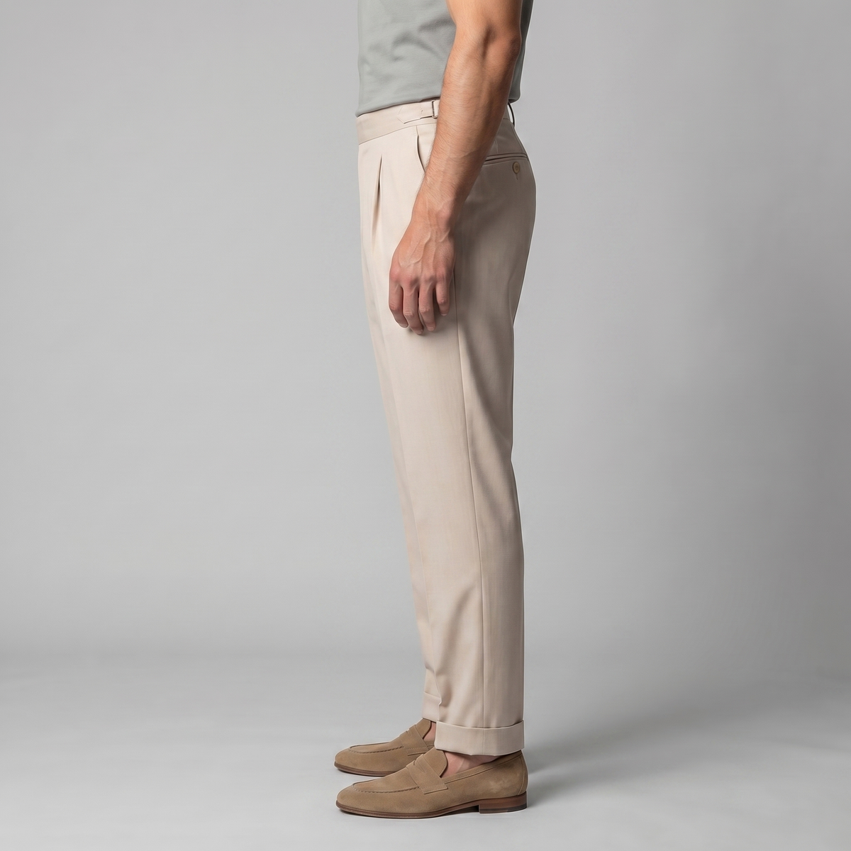 Men's Cotton Trousers – Straight Fit, Smart Casual Trousers