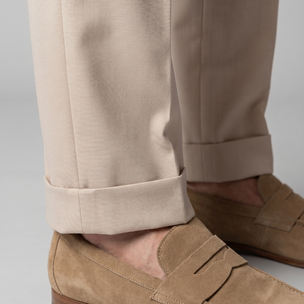 Men's Cotton Trousers – Straight Fit, Smart Casual Trousers