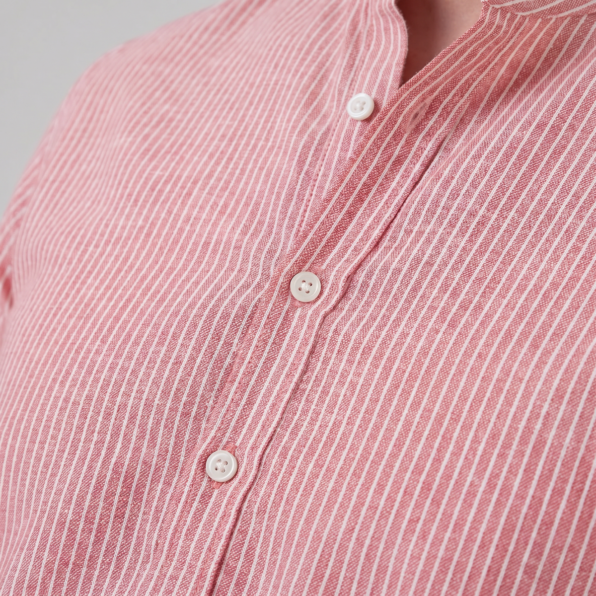 Men's Striped Long Sleeve Henley Shirt - Cotton Casual Wear Top