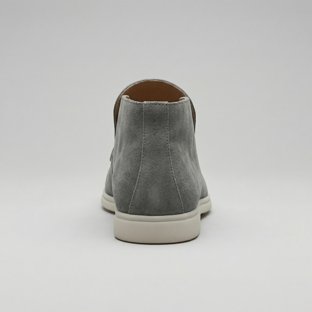 Men's Suede Loafers - High-Top Design for Casual or Formal Wear
