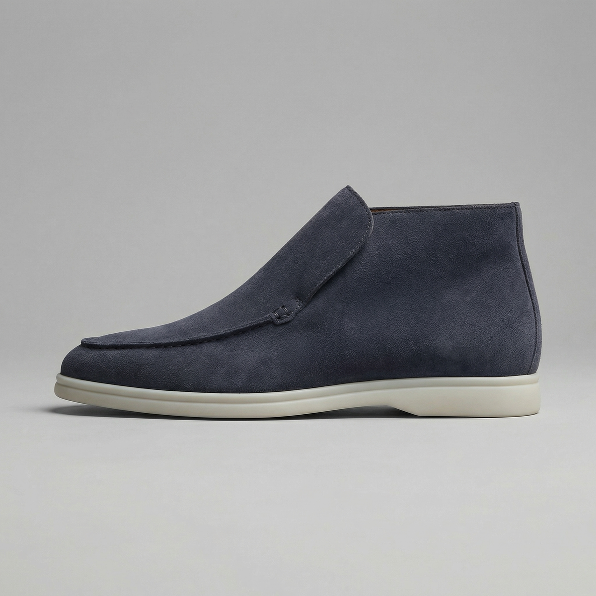 Men's Suede Loafers - High-Top Design for Casual or Formal Wear