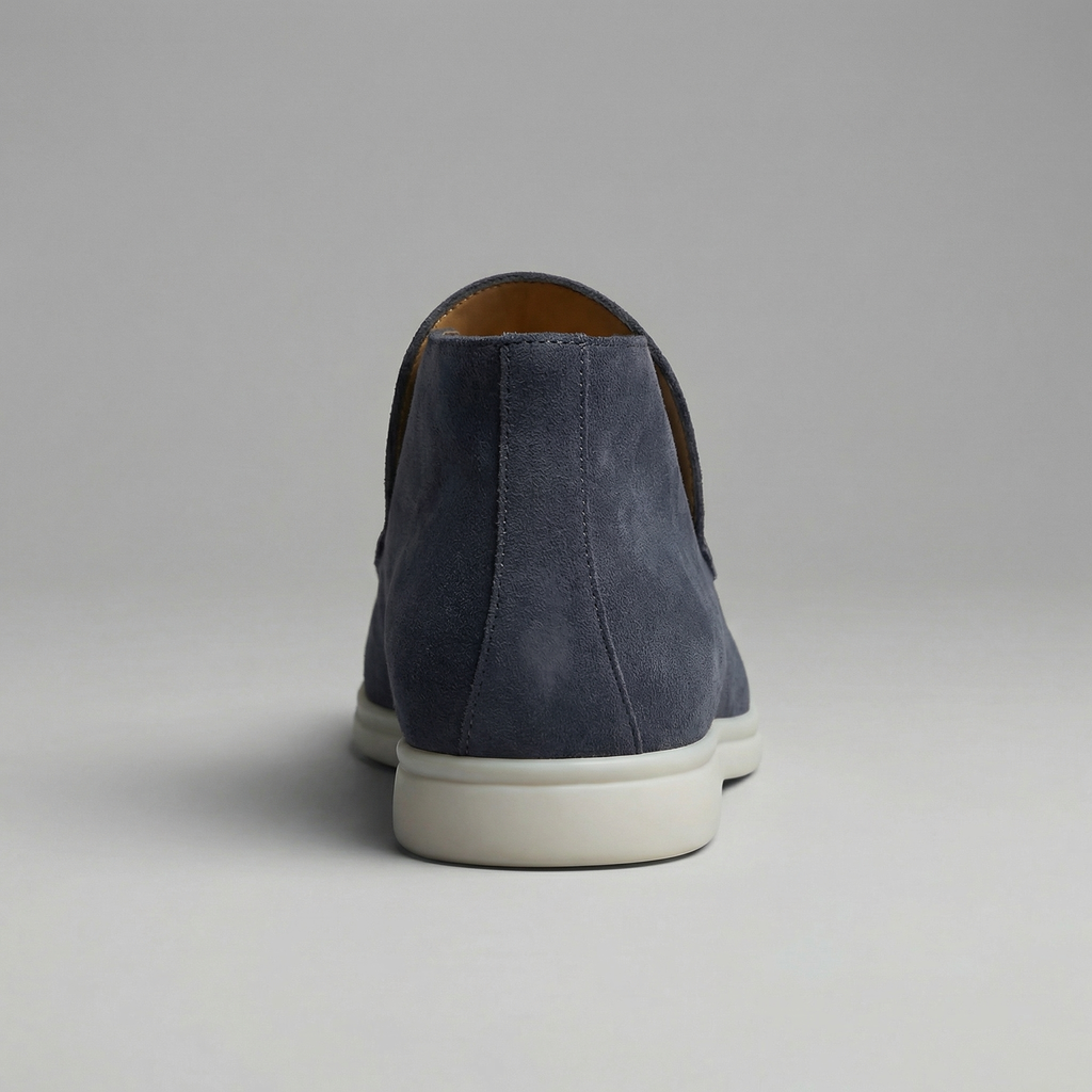 Men's Suede Loafers - High-Top Design for Casual or Formal Wear