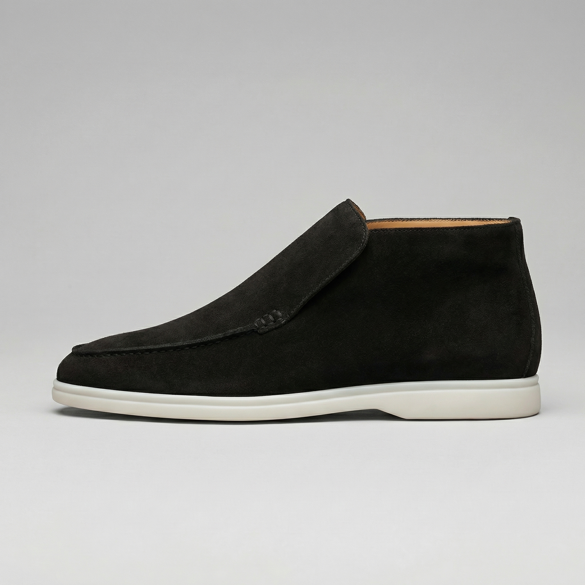 Men's Suede Loafers - High-Top Design for Casual or Formal Wear
