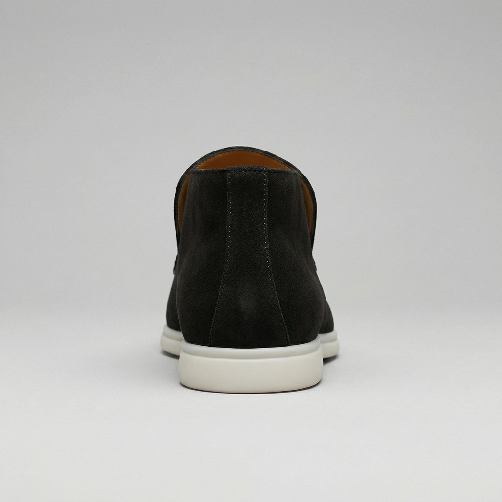 Men's Suede Loafers - High-Top Design for Casual or Formal Wear