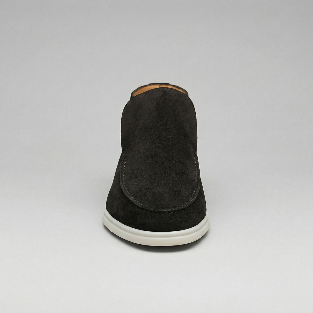 Men's Suede Loafers - High-Top Design for Casual or Formal Wear