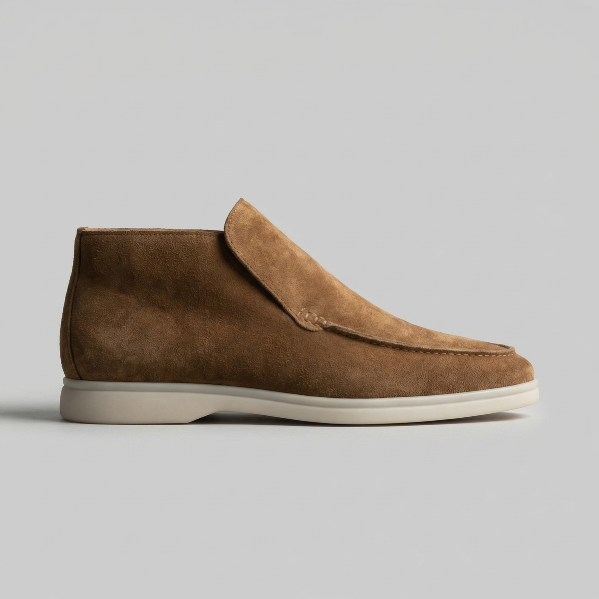 Men's Suede Loafers - High-Top Design for Casual or Formal Wear