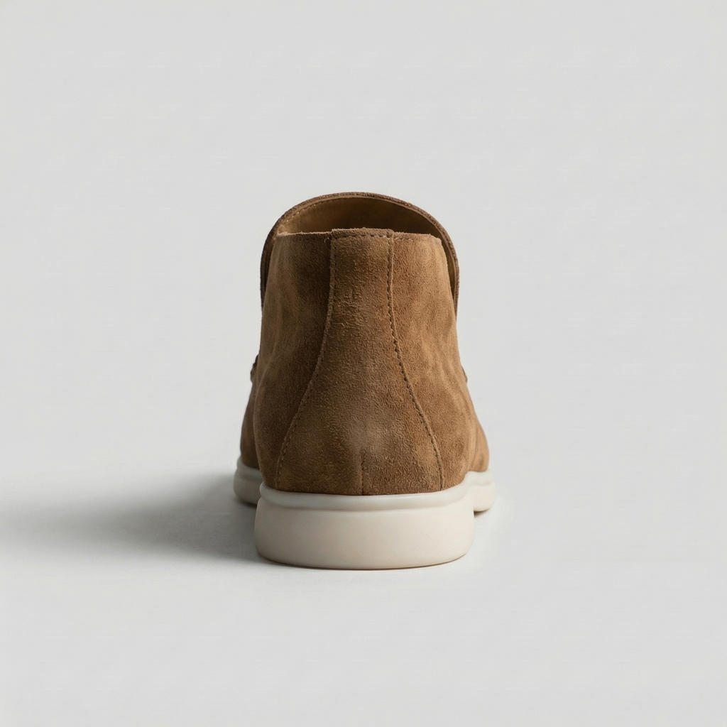 Men's Suede Loafers - High-Top Design for Casual or Formal Wear