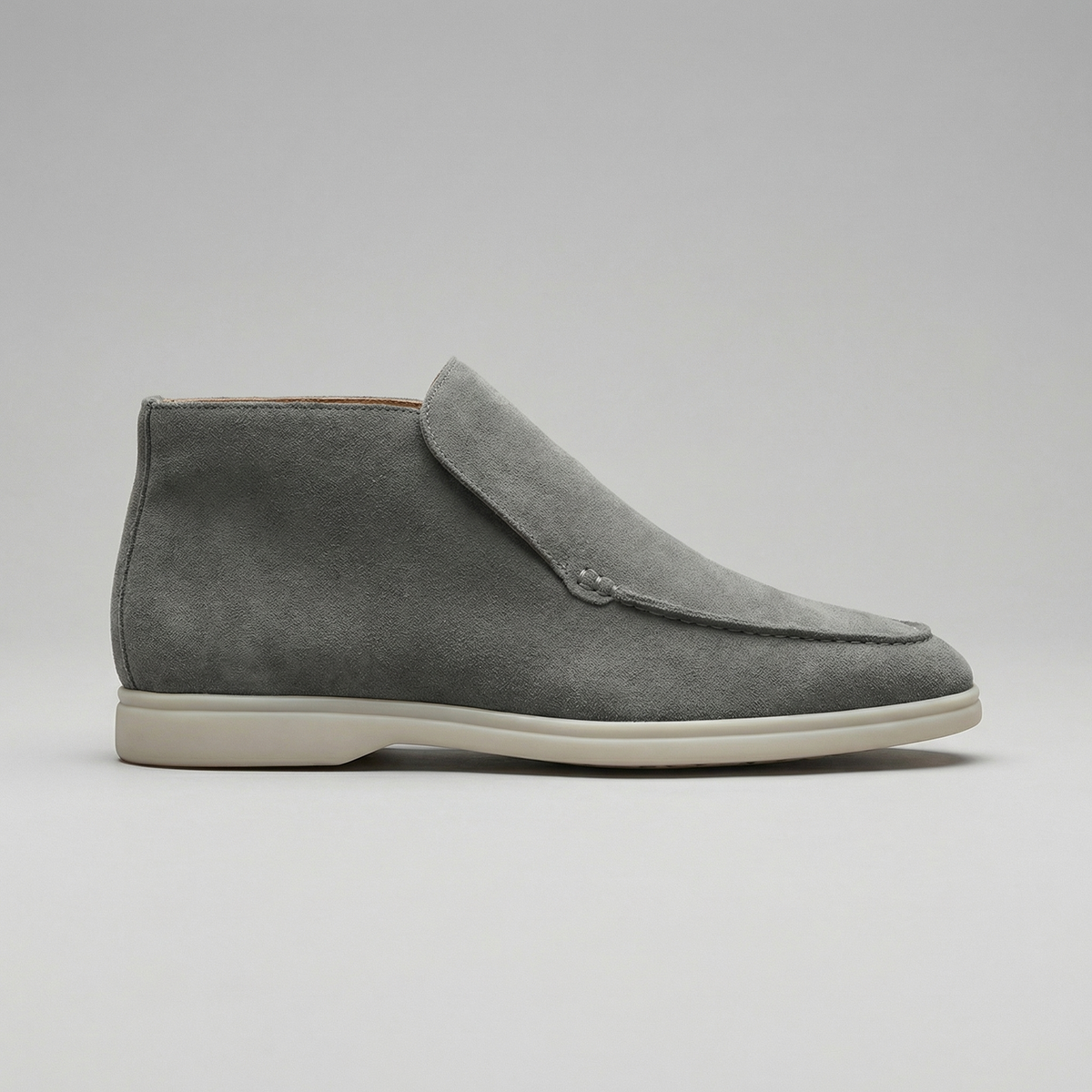 Men's Suede Loafers - High-Top Design for Casual or Formal Wear
