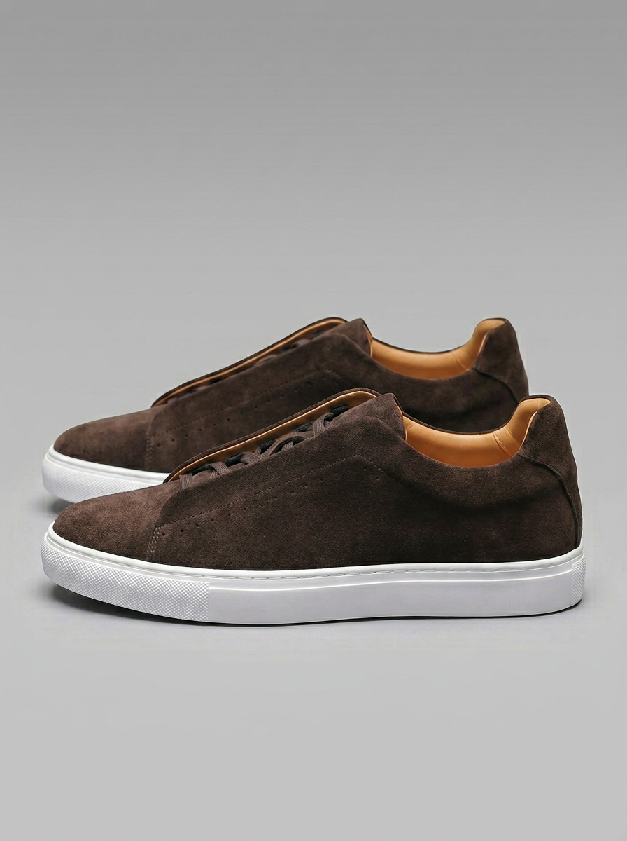 Men's Suede Low Top Sneakers for Casual Wear and Everyday Comfort