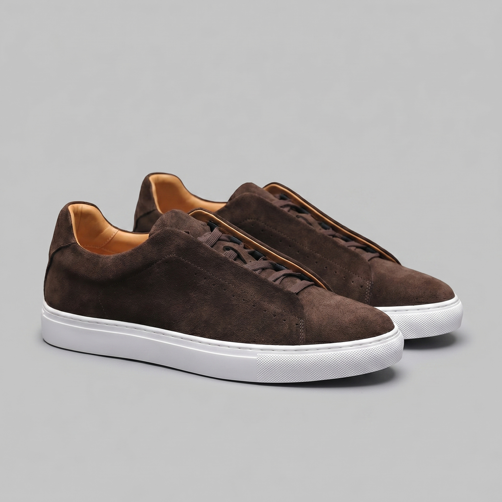Men's Suede Low Top Sneakers for Casual Wear and Everyday Comfort