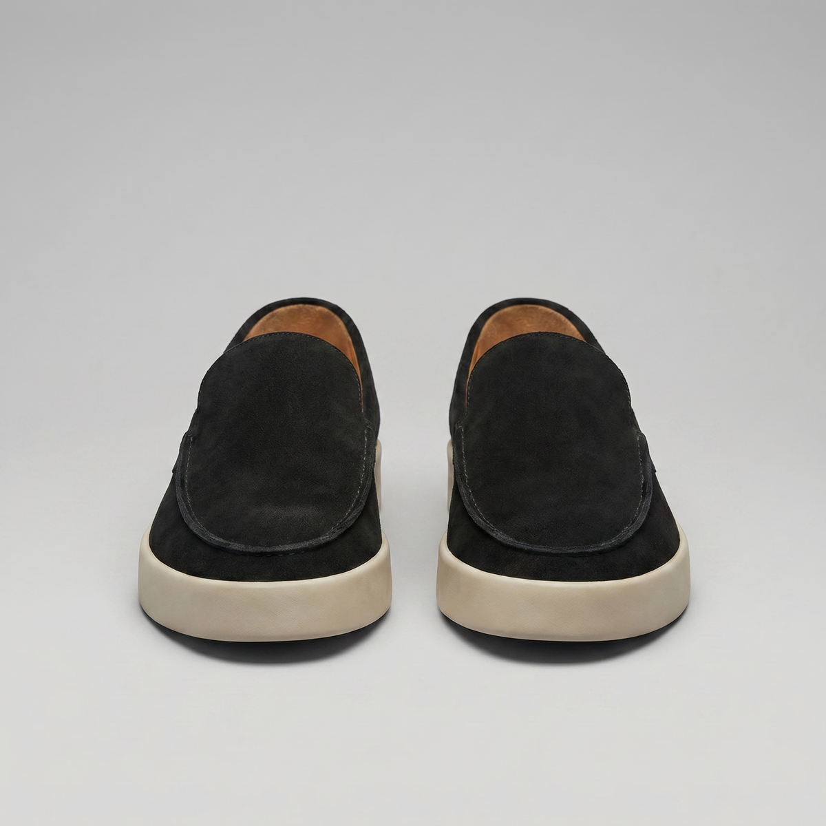 Men's Suede Mid Loafers for Casual and Formal Wear - Comfortable Slip-On Design