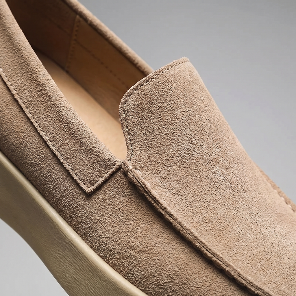Men's Suede Mid Loafers for Casual and Formal Wear - Comfortable Slip-On Design