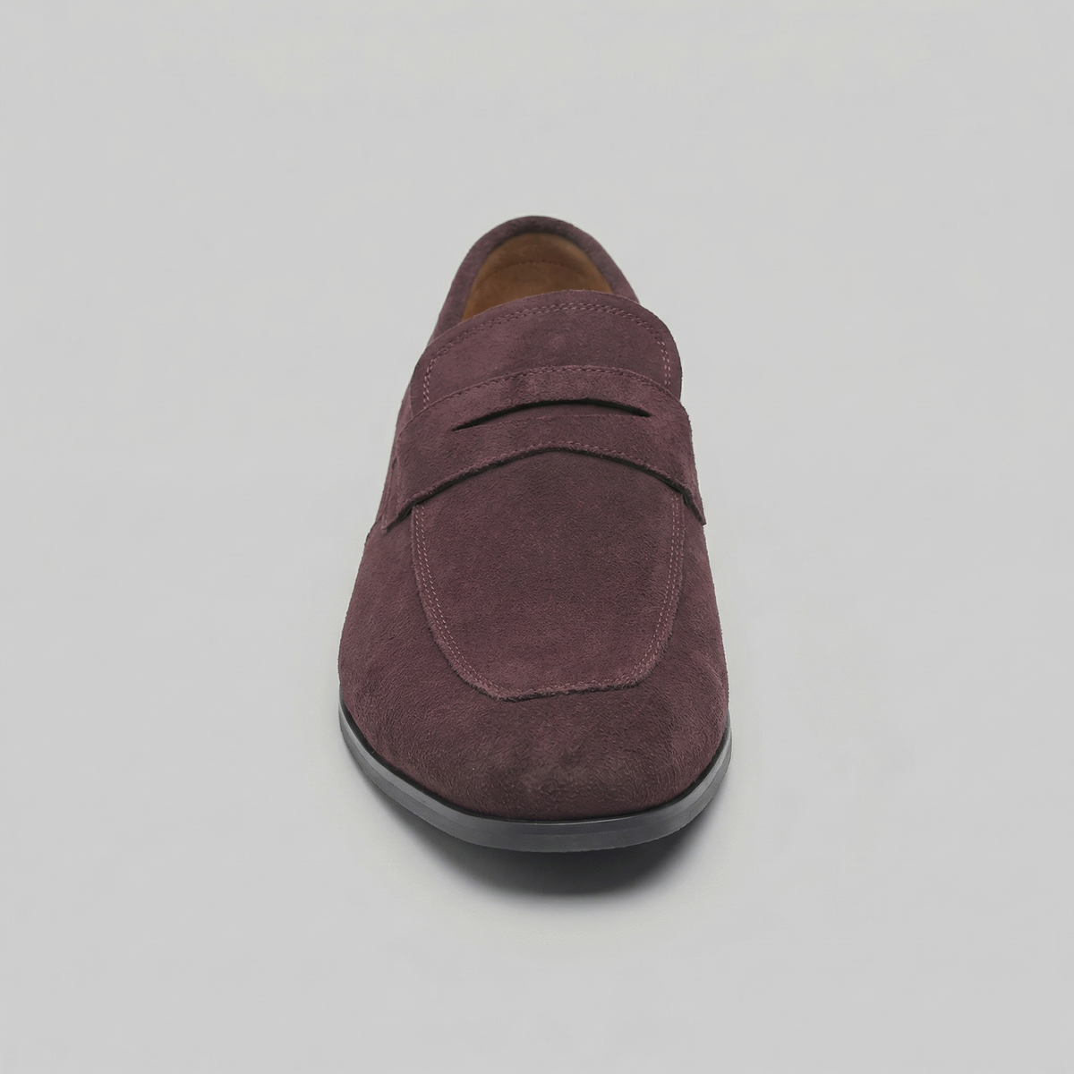 Men's Suede Penny Loafers - Classic Design for Casual and Formal Wear
