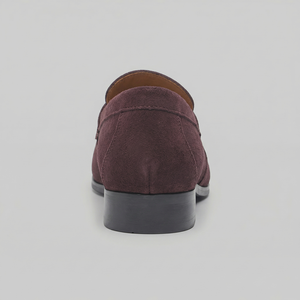 Men's Suede Penny Loafers - Classic Design for Casual and Formal Wear
