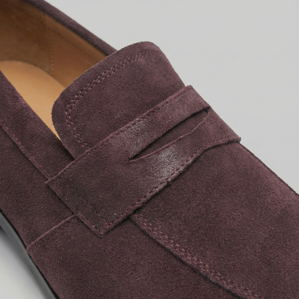 Men's Suede Penny Loafers - Classic Design for Casual and Formal Wear