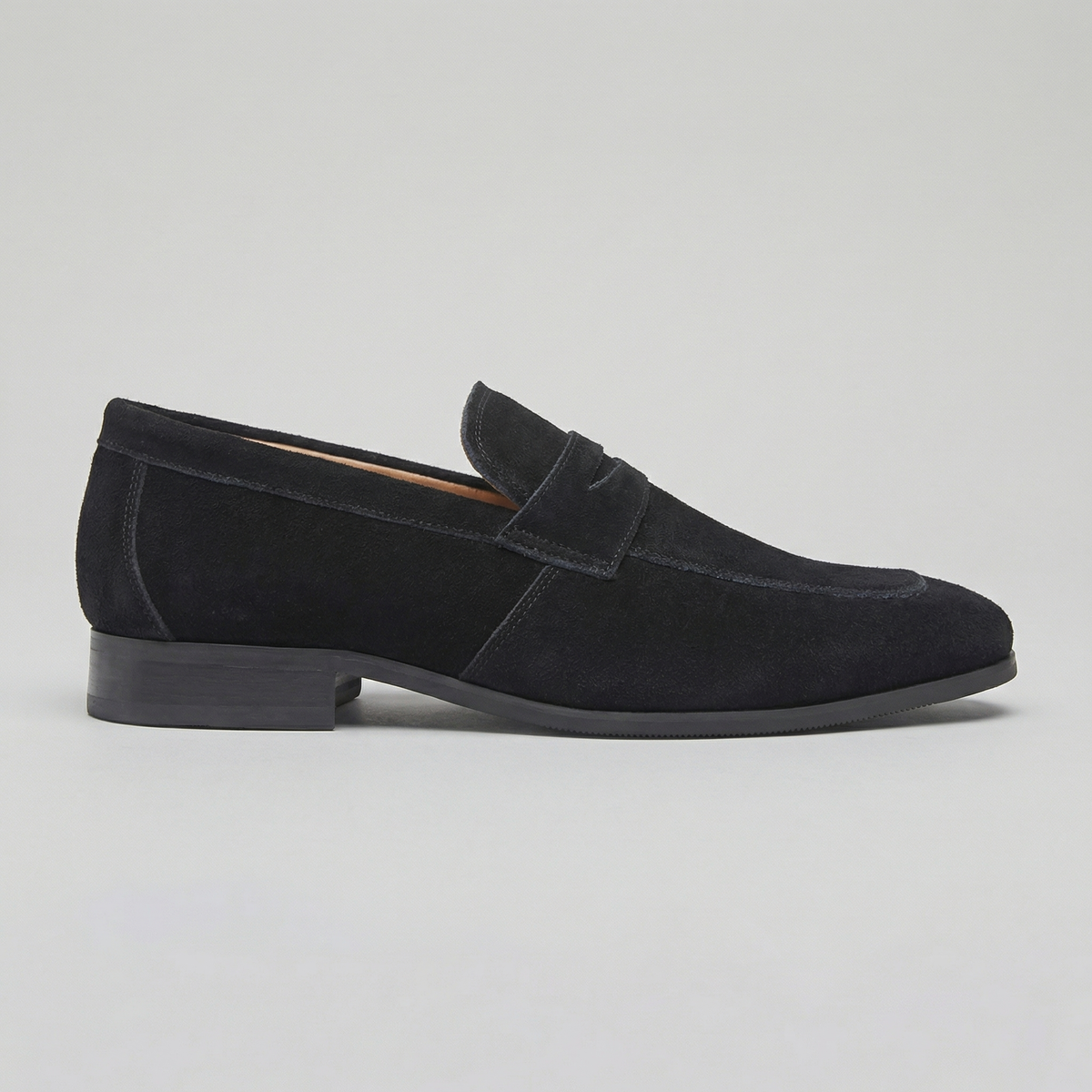 Men's Suede Penny Loafers - Classic Design for Casual and Formal Wear