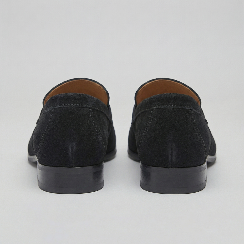 Men's Suede Penny Loafers - Classic Design for Casual and Formal Wear