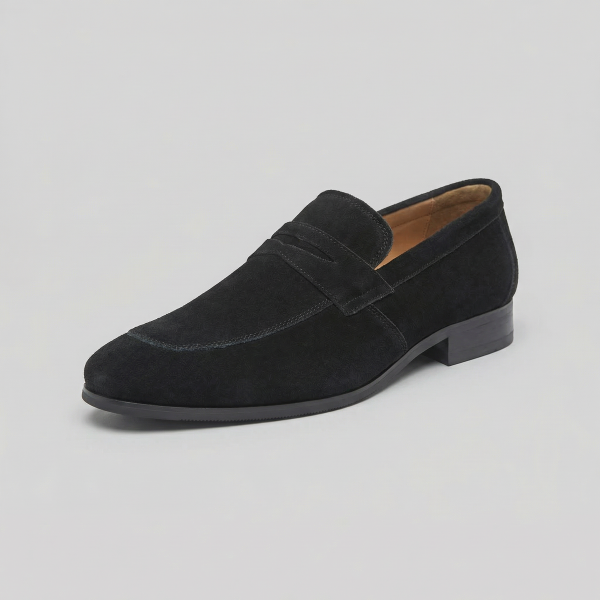Men's Suede Penny Loafers - Classic Design for Casual and Formal Wear