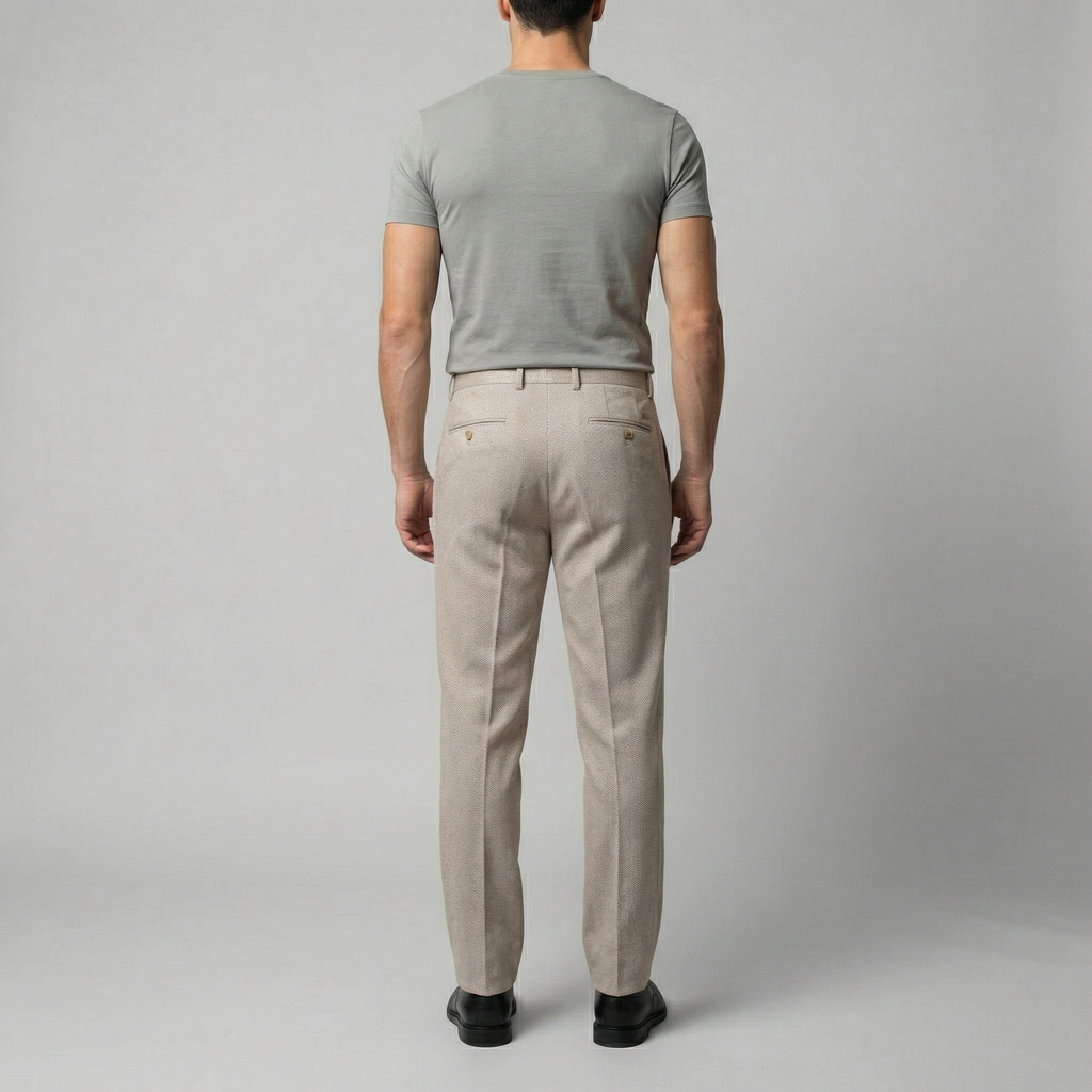 Men's Tapered Trousers - Classic Fit, Lightweight Fabric, Casual or Office Wear
