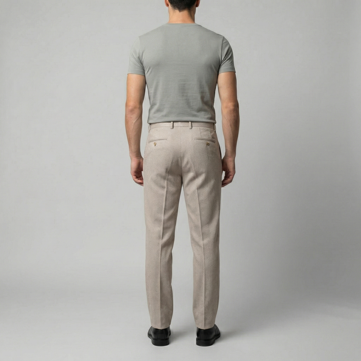 Men's Tapered Trousers - Classic Fit, Lightweight Fabric, Casual or Office Wear