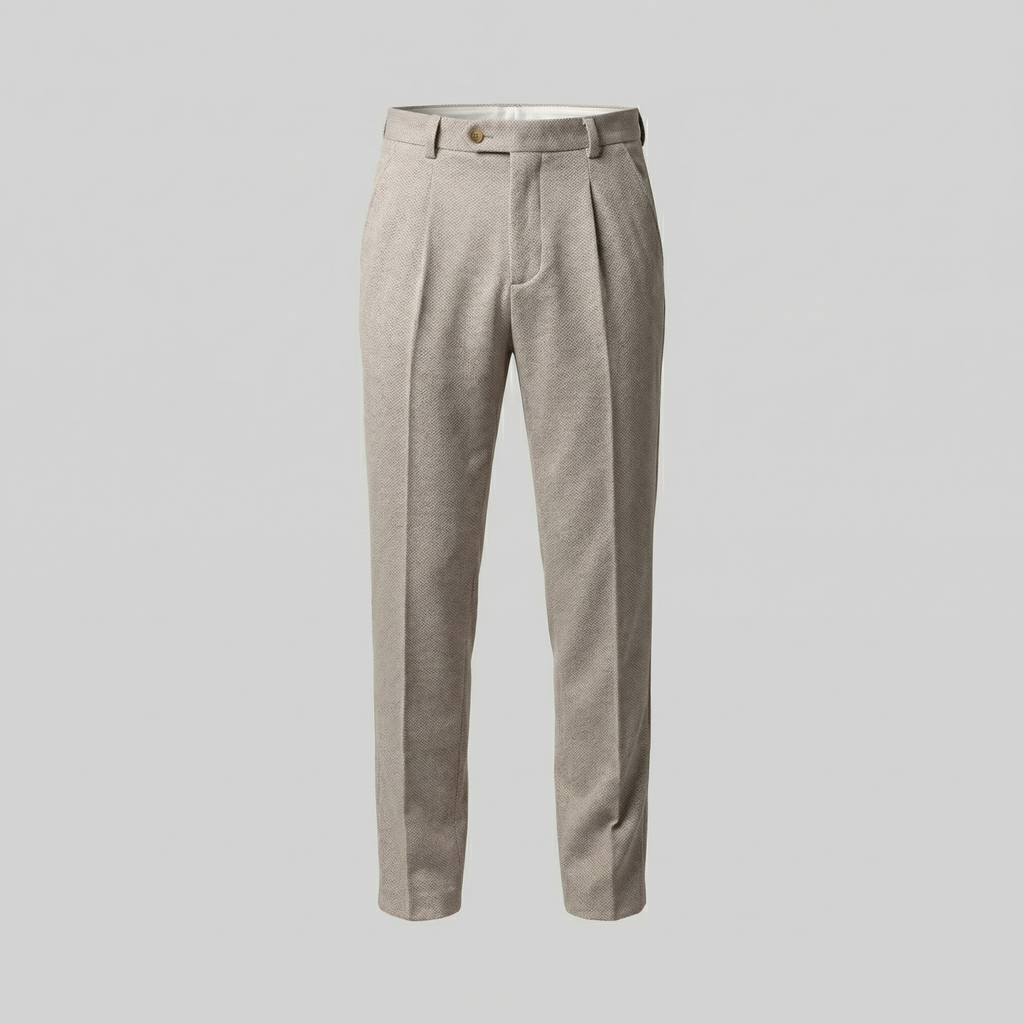 Men's Tapered Trousers - Classic Fit, Lightweight Fabric, Casual or Office Wear