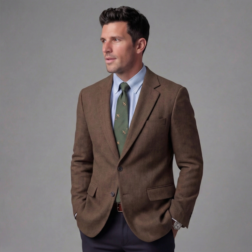 Men's Vintage Blazer Jacket - Classic Fit - Casual or Formal Wear