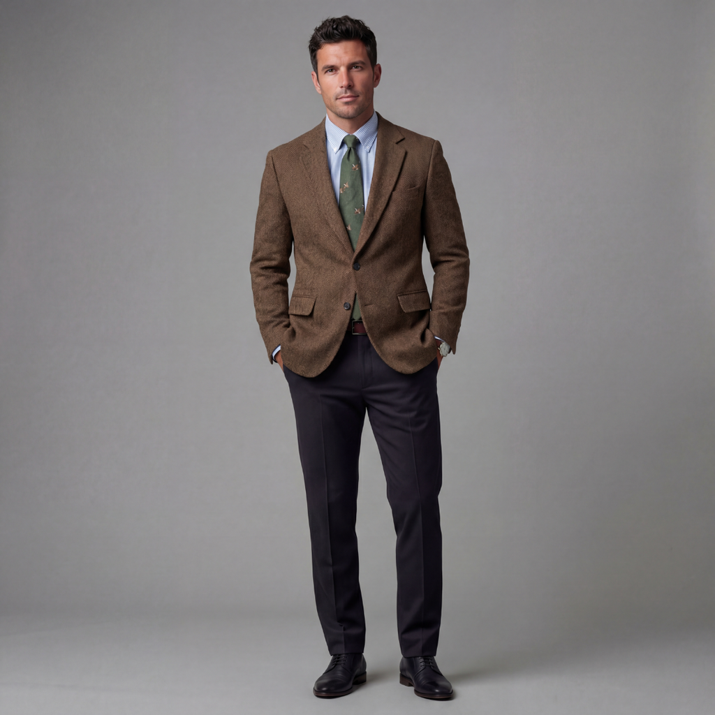 Men's Vintage Blazer Jacket - Classic Fit - Casual or Formal Wear