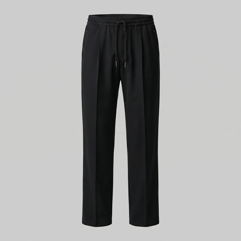 Men's Wide Leg Drawstring Trousers - Comfortable Casual Pants for Everyday Wear