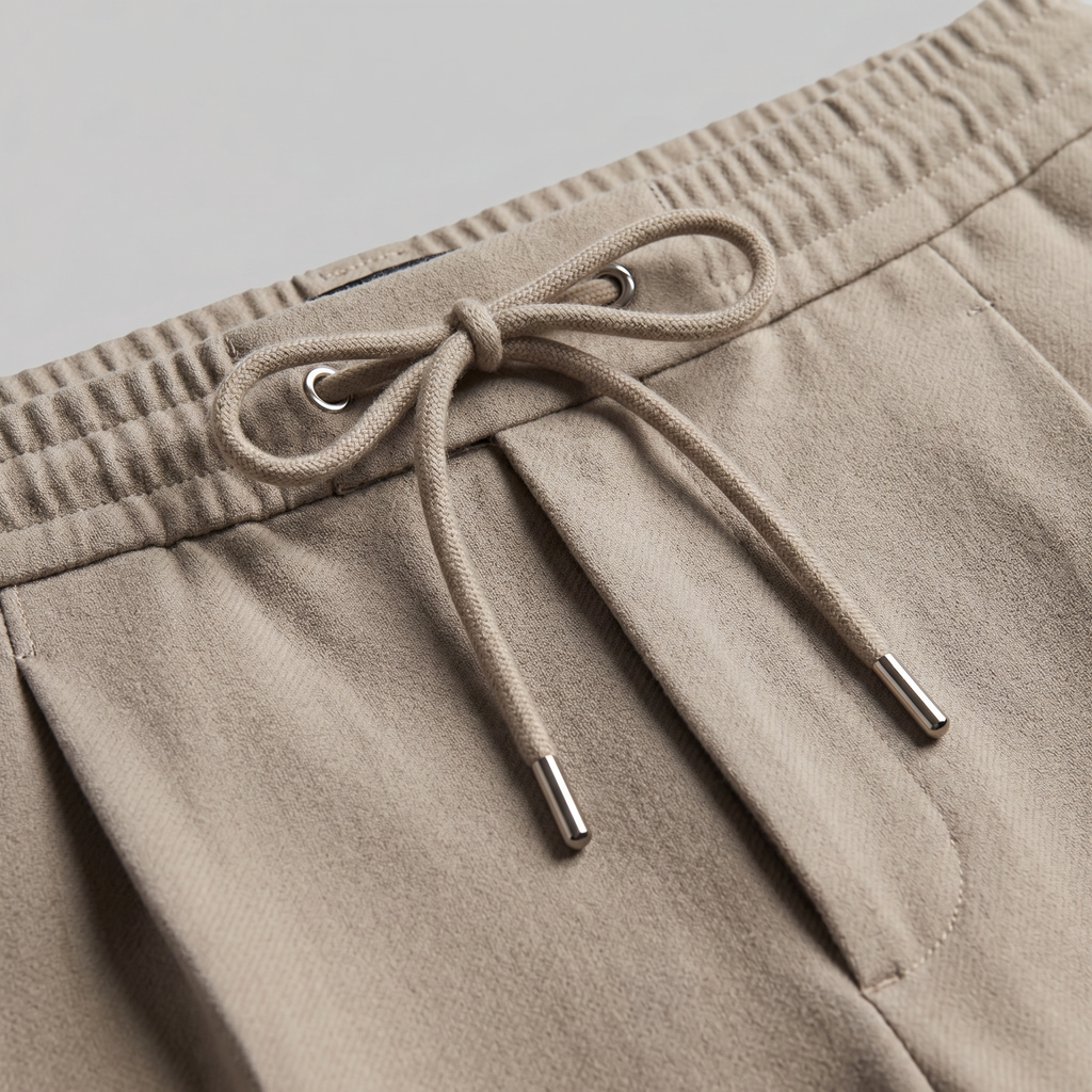 Men's Wide Leg Drawstring Trousers - Comfortable Casual Pants for Everyday Wear