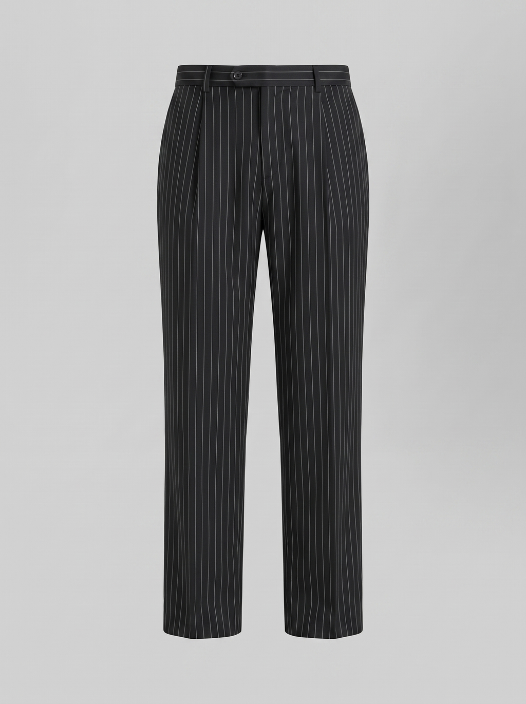 Men's Wide Leg Pinstripe Trousers - Tailored Fit for Casual or Formal Wear