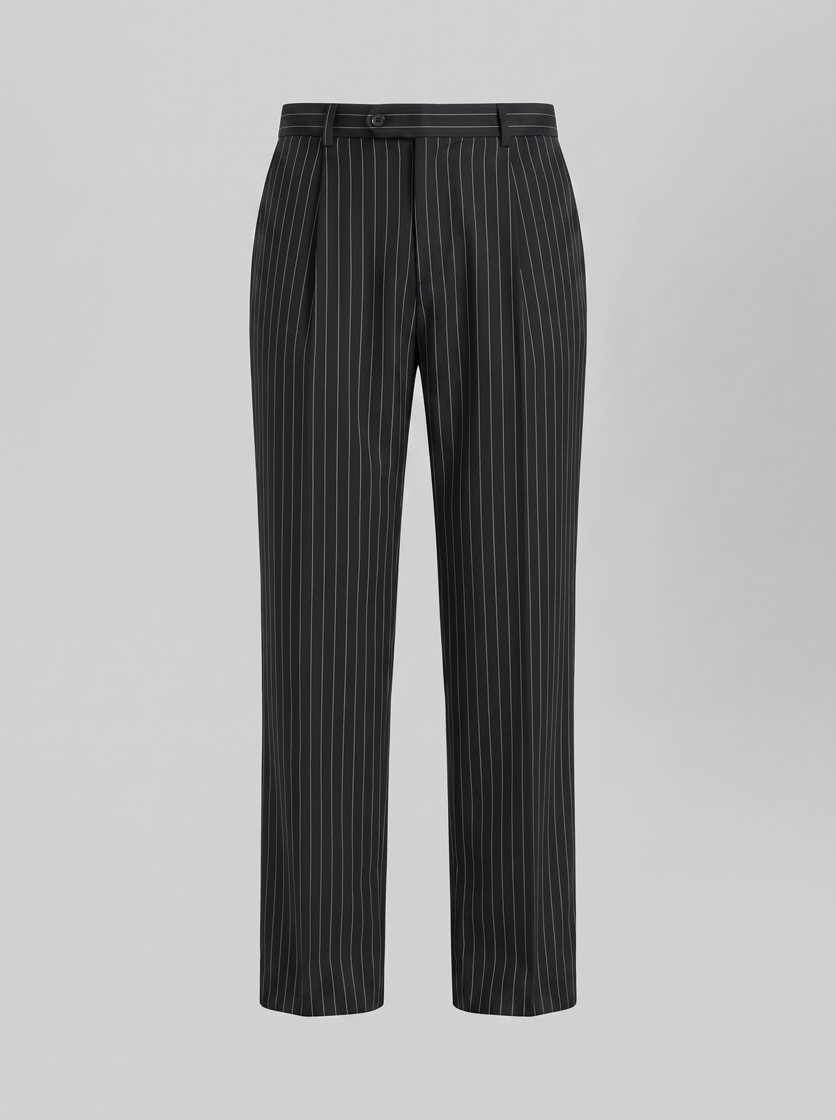 Men's Wide Leg Pinstripe Trousers - Tailored Fit for Casual or Formal Wear