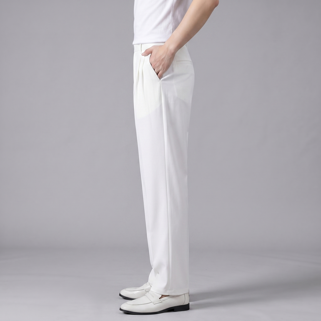 Oversized Relaxed Fit Trousers for Men - Comfortable Cotton Casual Pants
