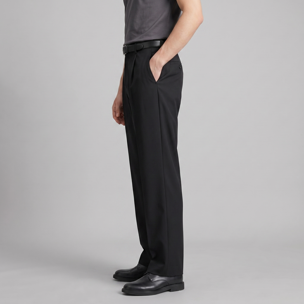 Oversized Relaxed Fit Trousers for Men - Comfortable Cotton Casual Pants
