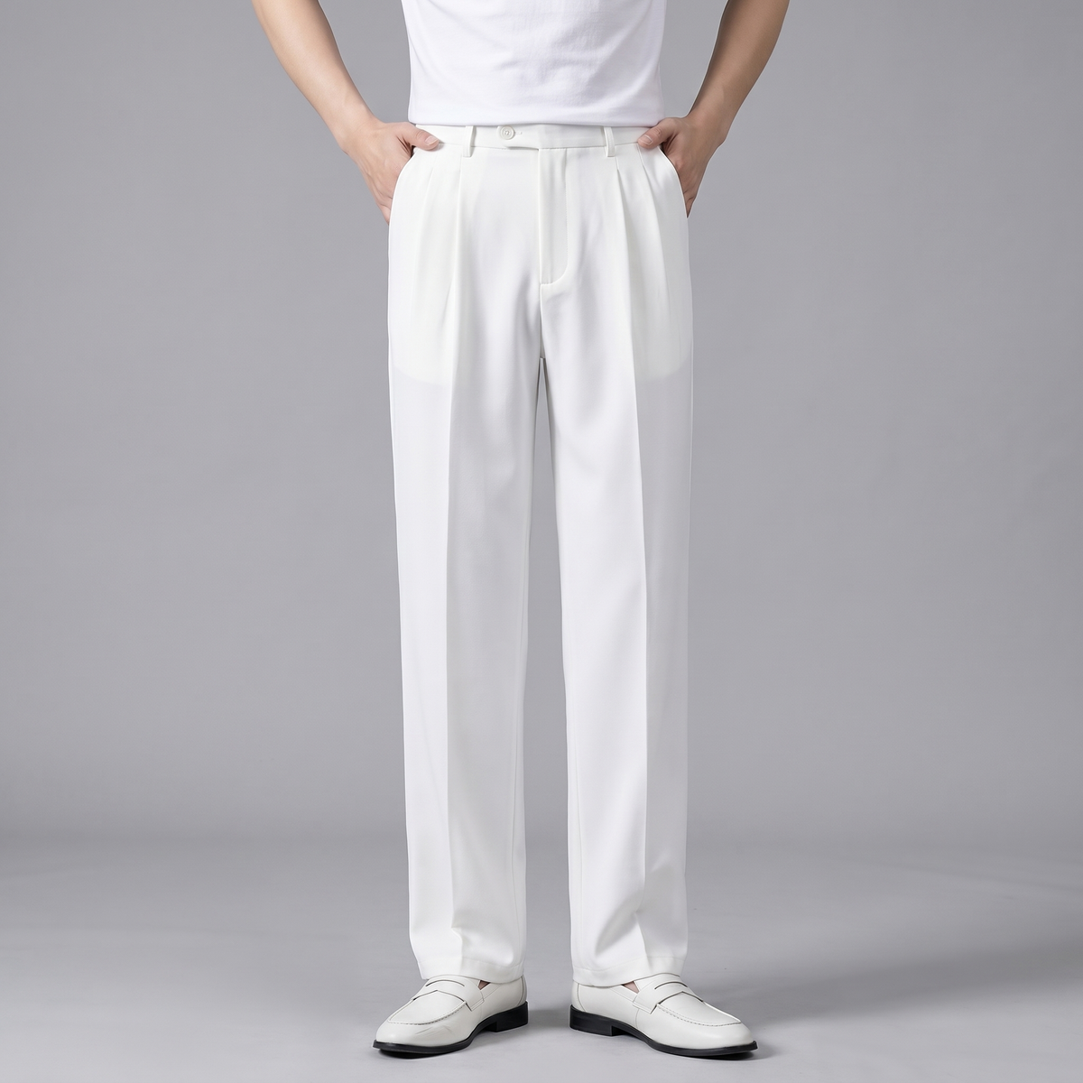Oversized Relaxed Fit Trousers for Men - Comfortable Cotton Casual Pants