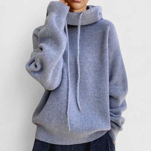 Comfortable Roll Neck Jumper in Soft Tin Knit for Casual Wear