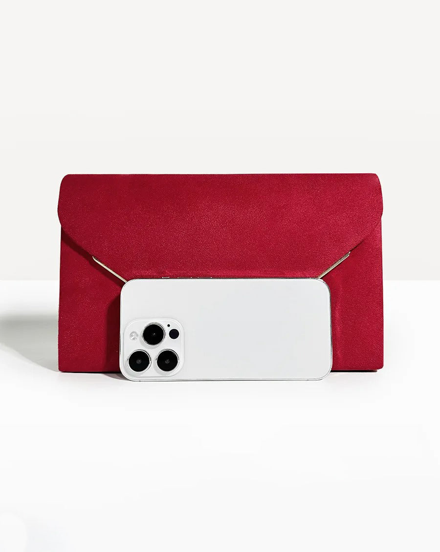 Suede Clutch Bag – Evening & Occasion Bag