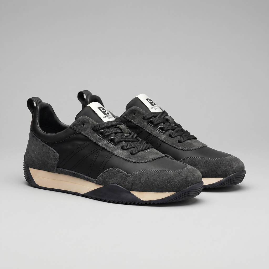 Retro Runner Sneakers for Men - Lightweight Mesh Design for Casual Wear