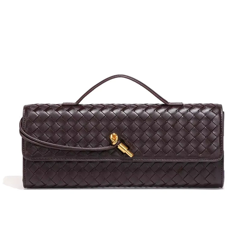Leather Woven Clutch Bag – Evening & Occasion Bag