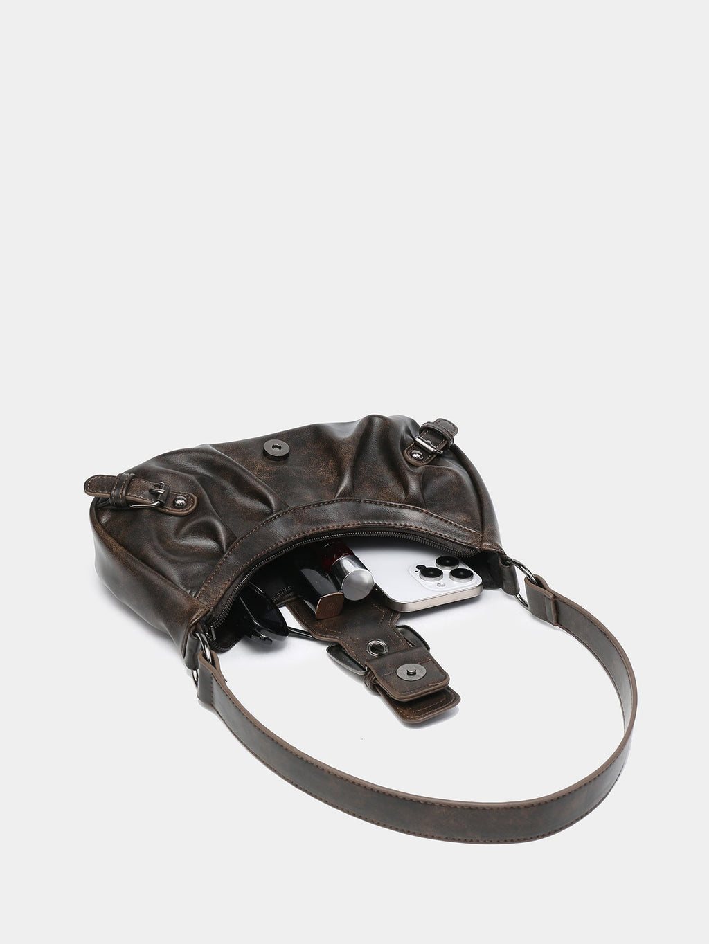 Leather Hobo Shoulder Bag – Everyday Handbag