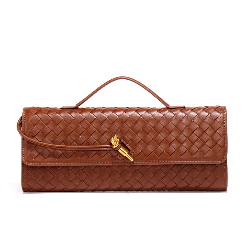 Leather Woven Clutch Bag – Evening & Occasion Bag