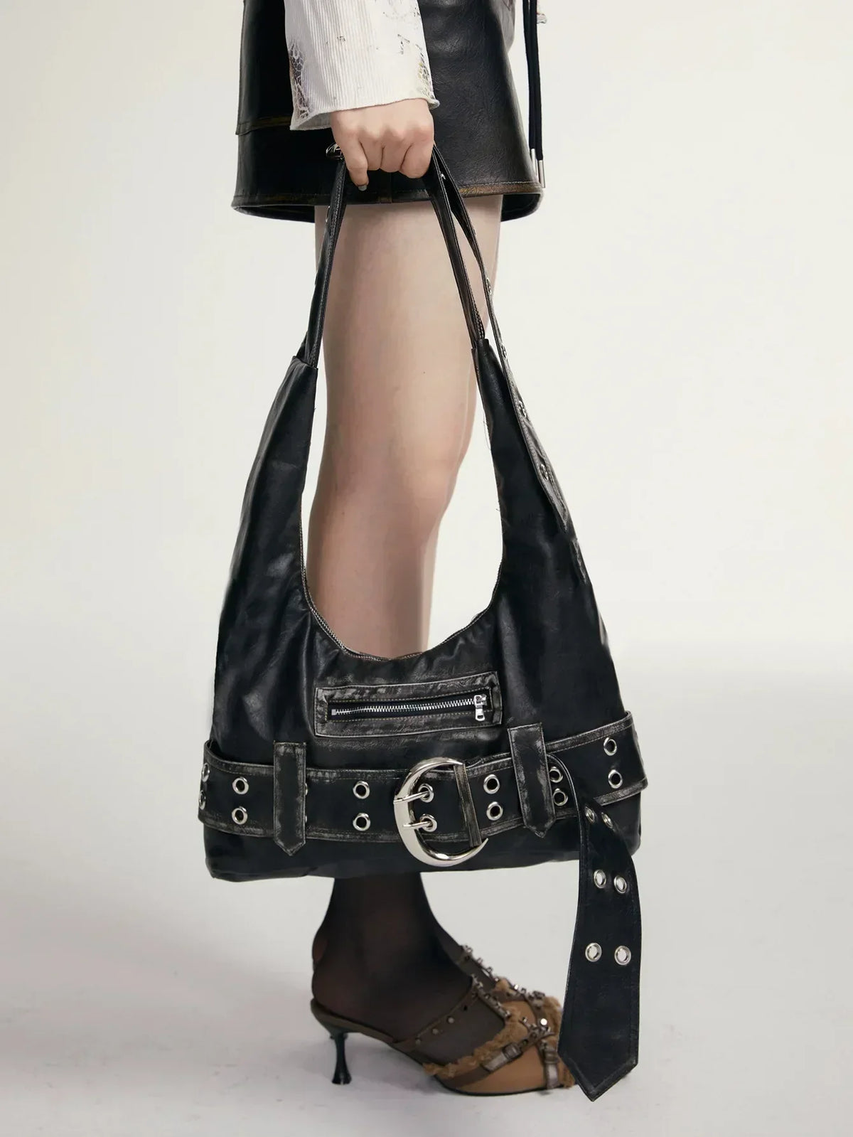Leather Hobo Shoulder Bag – Everyday Handbag