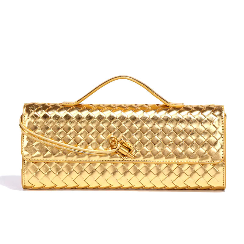 Leather Woven Clutch Bag – Evening & Occasion Bag