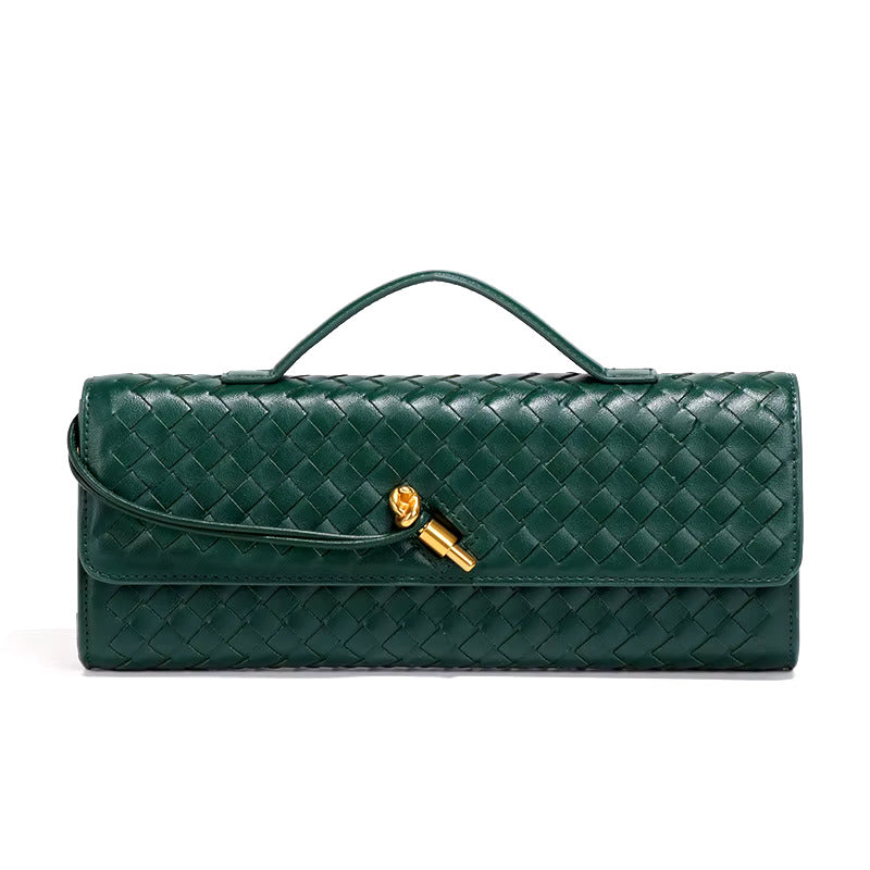 Leather Woven Clutch Bag – Evening & Occasion Bag