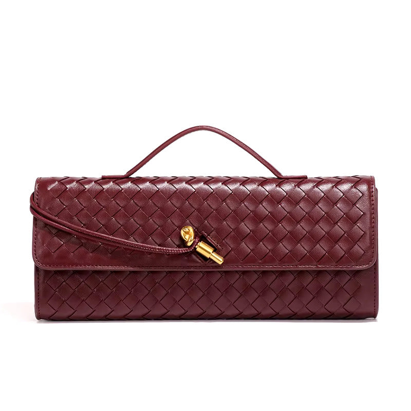 Leather Woven Clutch Bag – Evening & Occasion Bag