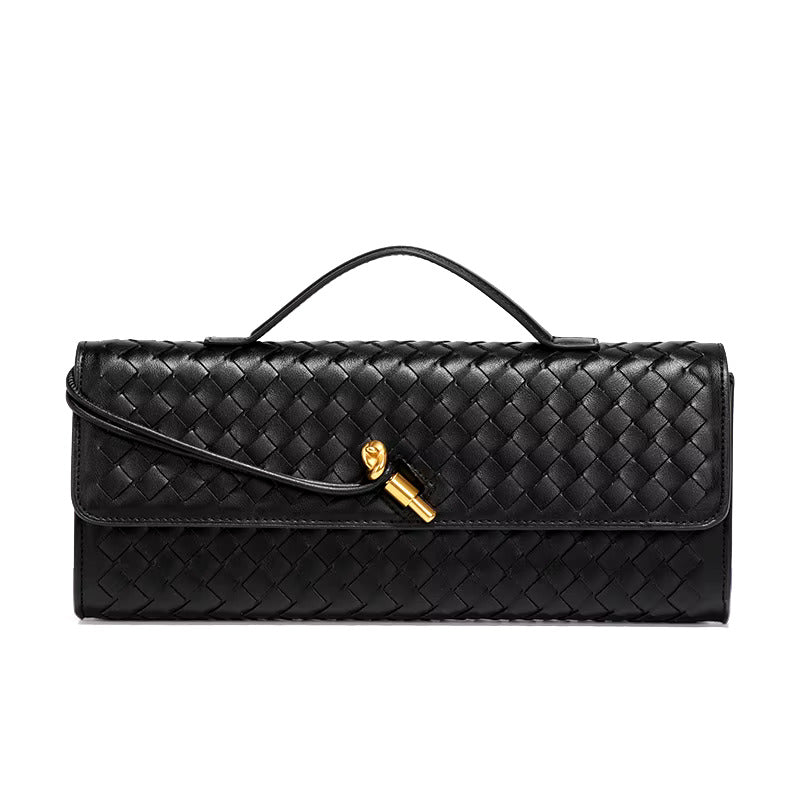 Leather Woven Clutch Bag – Evening & Occasion Bag